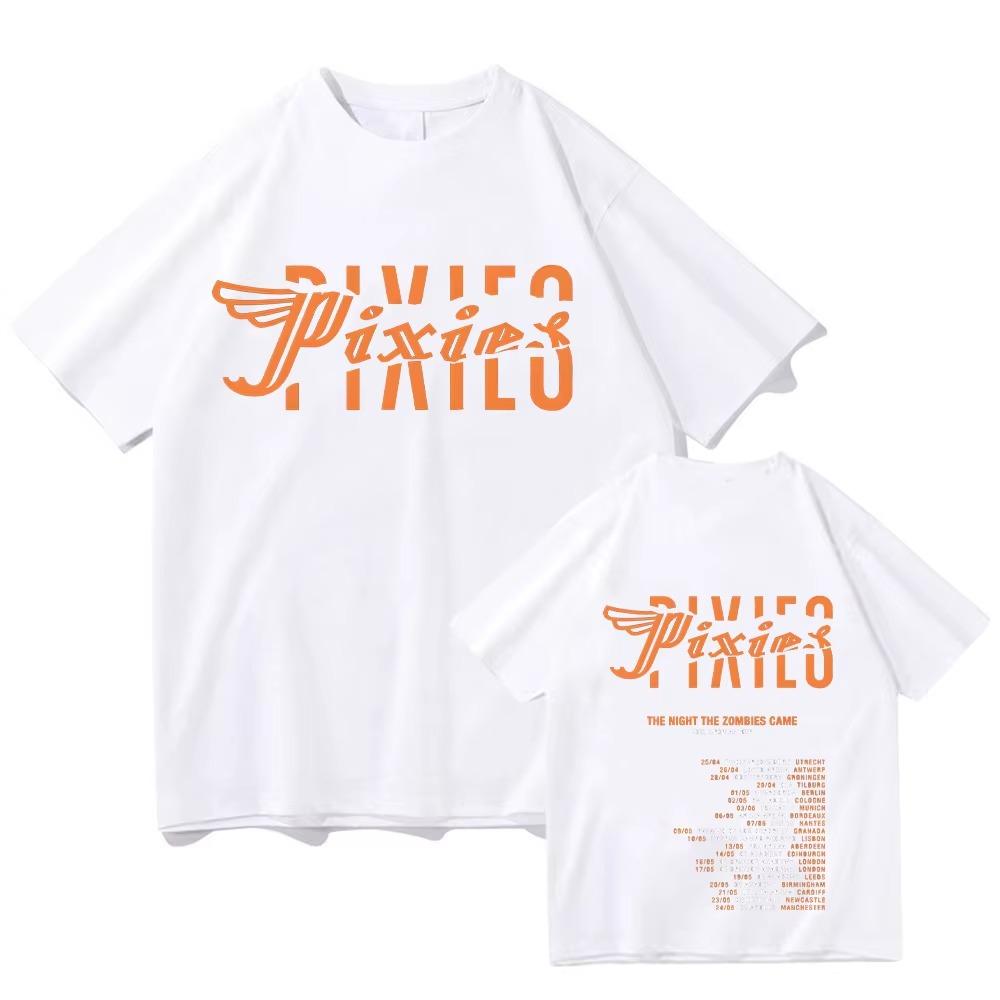 

Pixies Band Tshirt The Night The Zombies Came 2025 Pixies Band Tshirts for Women Men Short Sleeve Oversized Tops T shirts M белый