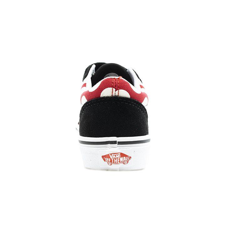 Vans Old Skool Low Top Kids Skate Shoes Kids Sneakers Black Red VN0A4BUV2JX