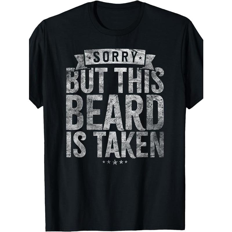

European sizes Men s T-shirt/ Print/ Round neck/ Machine-washable Valentine s Day beard design, this beard has been taken away from the T-shirt 4XL чорний