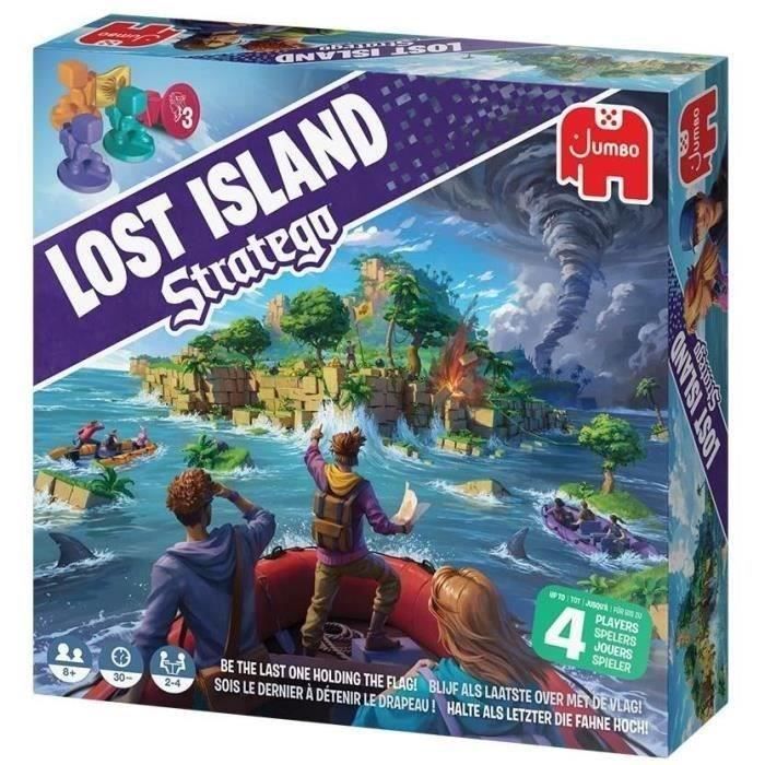 STRATEGO LOST ISLAND - Jeu de stratégie - DUJARDIN - Trouvez le drapeau caché avant qu'il ne disparaisse !