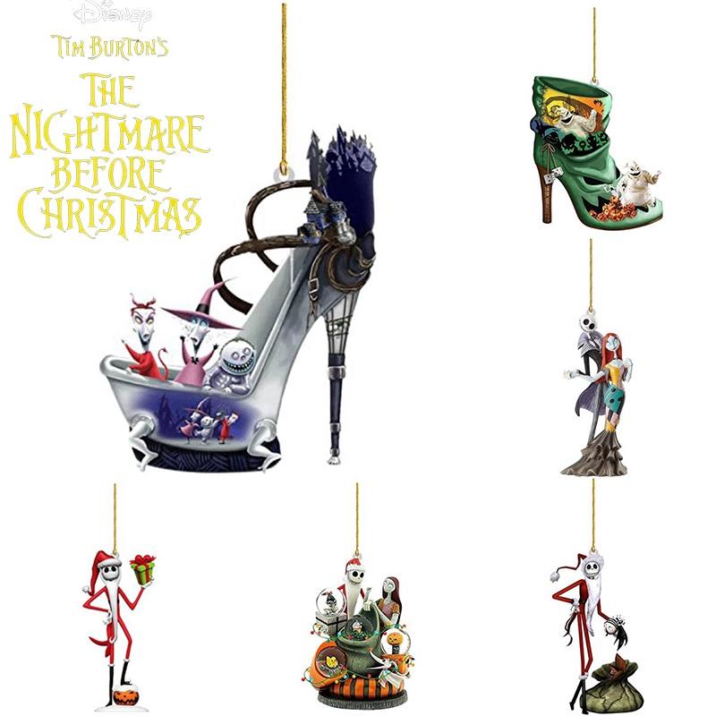 Nightmare Before Christmas Jack Sally Weihnachtsbaum Anhänger Robuste Acryl Dekoration für Auto/Baum/Tasche