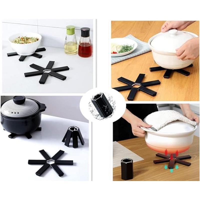 Folding Heat Insulation Pot Mat Portable Non-Slip Insulated Pad Expandable Trivet for Instant Pot Pads Tabletop Hot Pot Holder