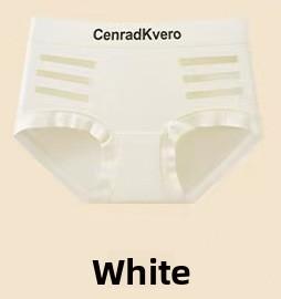 Ladies Summer Sexy Hollow Letter Print Ice Silk Without Trace in Waist Triangle Briefs