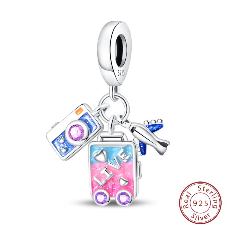 100% Copper Butterfly Fairy Dream Ocean Shell Pearl Mermaid Sea Turtle Sunflower Charms Beads Fit Qikaola Bracelets