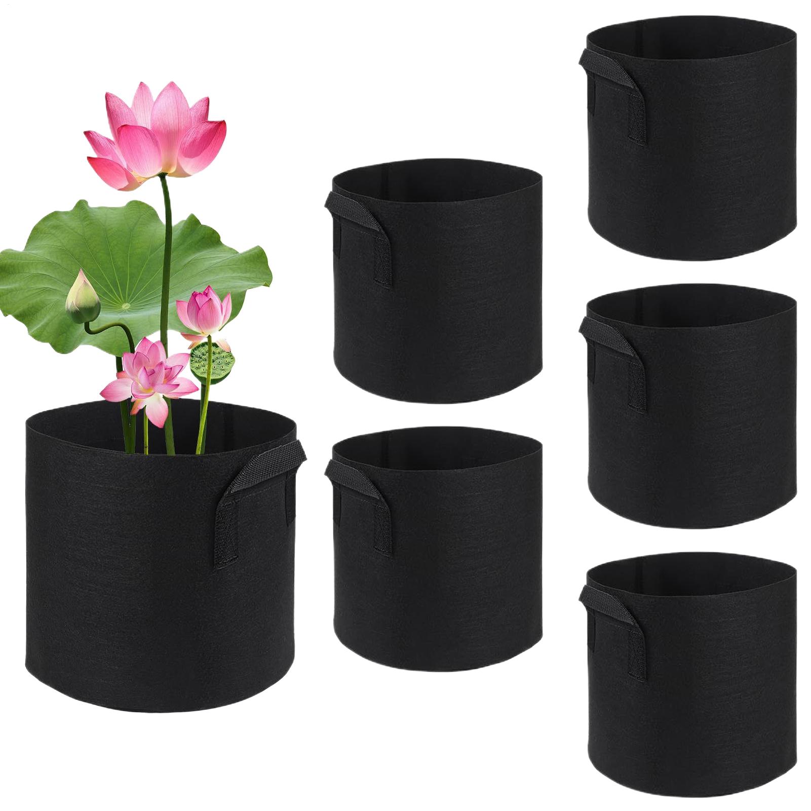 

6-pack Pond Aquatic Plant Planting Bag Breathable Reusable Bag With Handle Felt Flower Pot Gardening Tool Floating Decorative CN