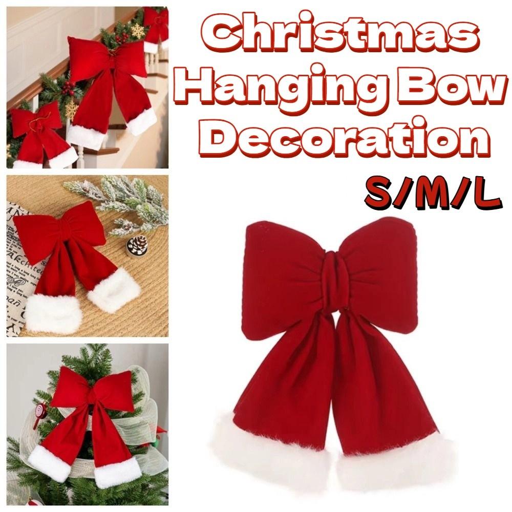 Creative Christmas Bow Decoration 3D Wine Red Bowknot  Christmas Tree Decoration