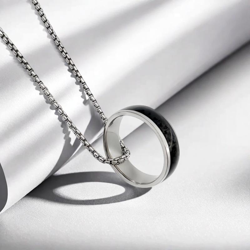Men's 316L Titanium Steel Necklace - Non-fading, Versatile, Minimalist, Polished Clavicle Chain, Ideal Couple Gift.