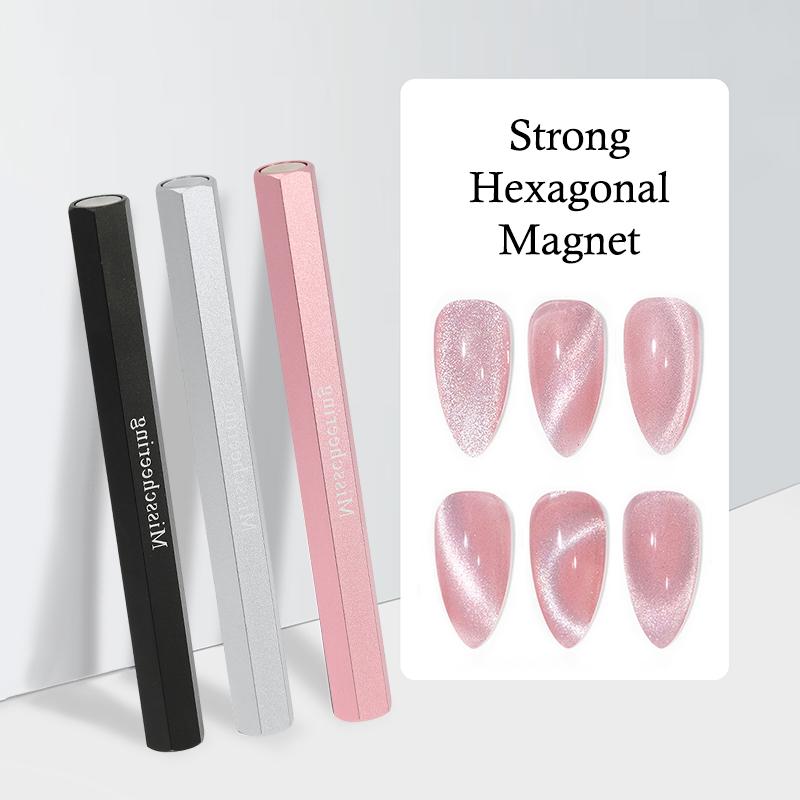 Strong Magnet Stick Hexagonal Shape Double-End Cat Eye For Uv Gel Polish Pen Magnet Nail Art Manicure Design Pen Tools