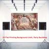 2D Luxury Pink Rose & Crown Happy Birthday Photography Background Banner