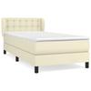 Maison Exclusive - Sommier à lattes de lit avec matelas Crème 100x200cm Similicuir