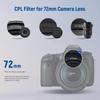 NEEWER 72mm PL Kołowy Filtr Polaryzacyjny HD Optyczny Wzmacnia Eliminuje Redukuje Filtr do Obiektywu Filtr, Szkło, 30-Warstwowa Powłoka Nano, Kontrast,