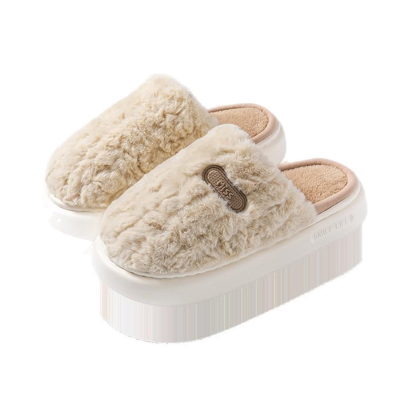 Cotton Slippers 2025 New Indoor Velvet Winter Home Thick Bottom Warm Non-slip Plush Cotton Slippers