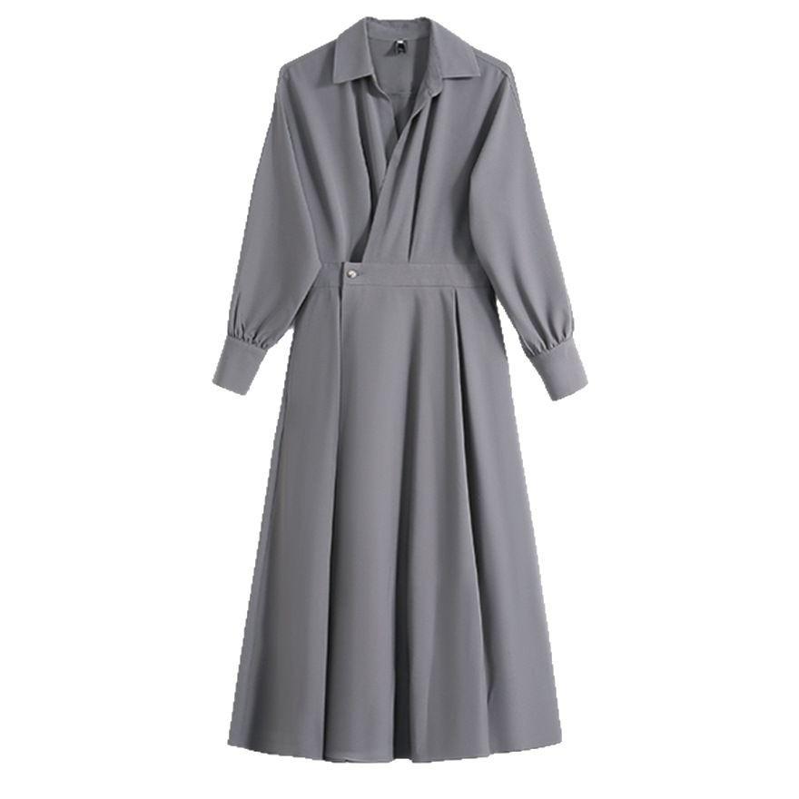 Design shirt dress women's long sleeves spring and autumn new temperament thin commuter dress skirt