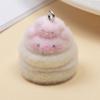 Resin Flocking Cute Three-dimensional Cat Keychain Pendant Car Key Chain Pendant Bag Pendant