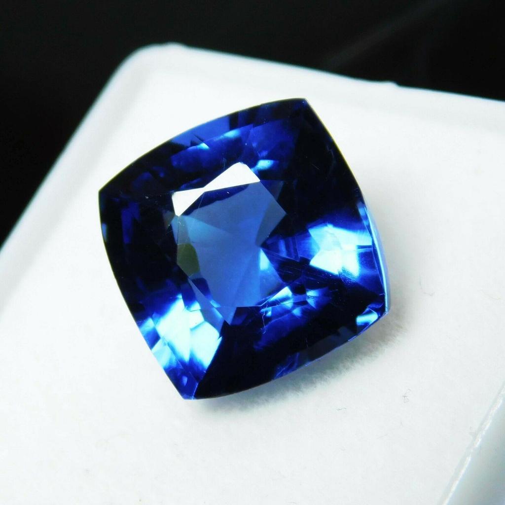 Natural Blue Tanzanite Loose Gemstone 8 Ct Square Cushion Shape for Jewelry Making and Crafts