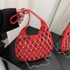 Hollow Underarm Bag for Women with Niche Design 2024 New Hollowed Out Sky Star Commuting Fashionable Rivet Single Shoulder Crossbody Bag
