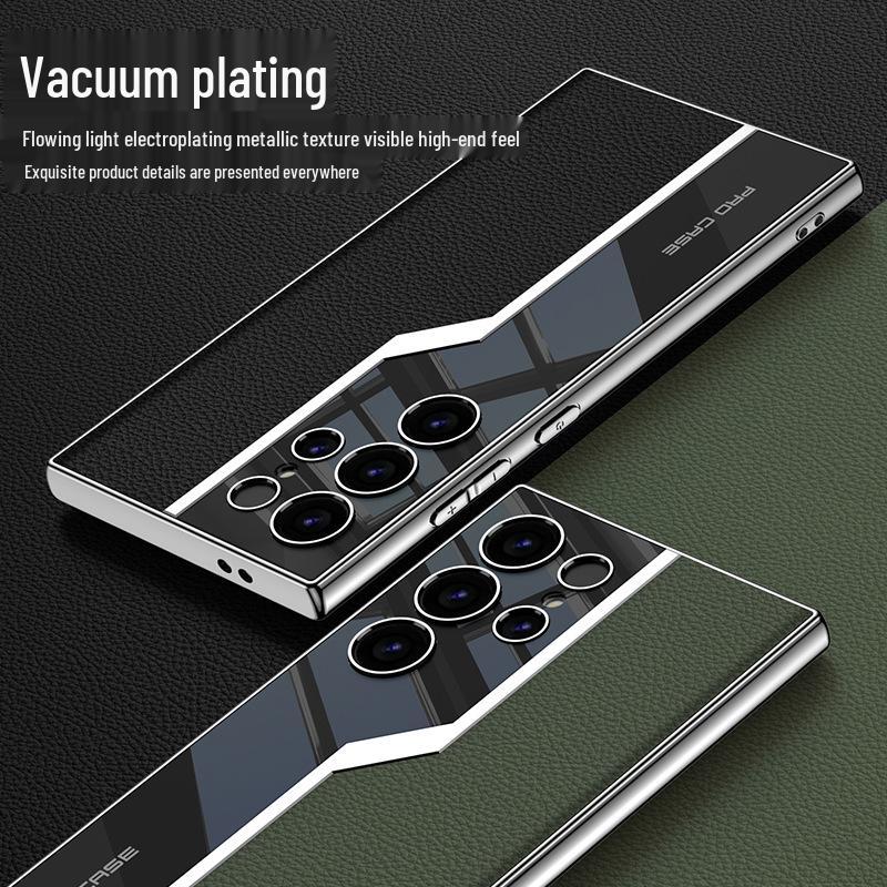 Samsung S23 Ultra Supercar Plated Leather Phone Case - Ultra-thin Design