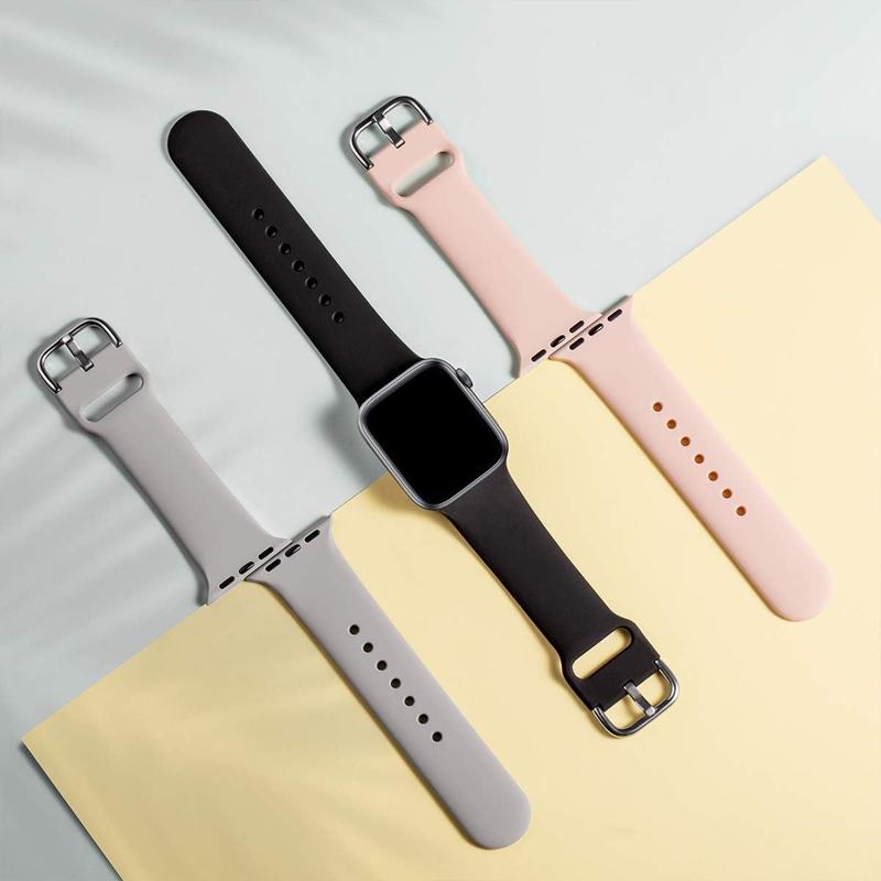 Strap For Apple Watch Band 44mm 45mm 49mm 42mm 41mm 40mm Accessories Silicone Bracelet Correa iWatch Series 8 9 Ultra SE 6 7 5 4