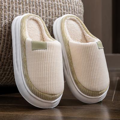 Fleece Cotton Slippers Autumn and Winter Home Warm Non-slip Thick Bottom Indoor Home Soft Bottom Fluffy Slippers