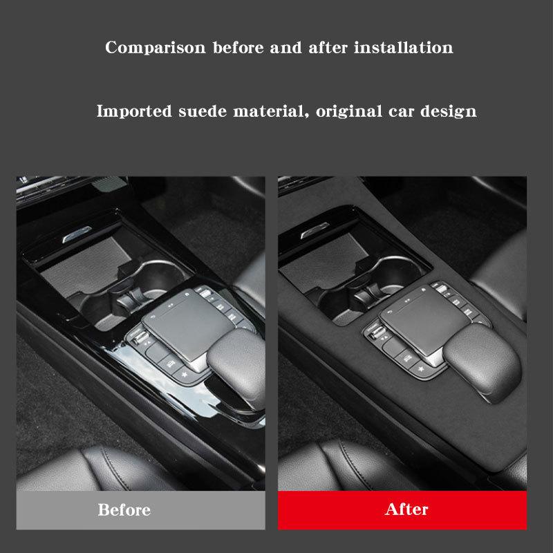 Panou de bord central stil piele, capac, panou de ornamente, cadru pentru Mercedes Benz Clasa A B CLA GLA GLB W177 W247 C118 X247 H247