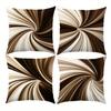 4Pcs Abstract Art Pillow Covers 45X45Cm Bold Color Block & Textured Patterns: Organic Shapes, Spirals, Leaves & Geometric Motifs