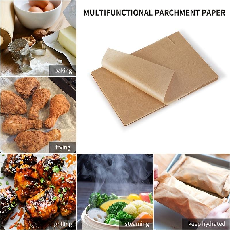 100 Sheets of Unbleached Parchment Baking Paper, Pre-cut Non-stick Parchment Paper, Suitable for Baking, Cooking, Grilling,
