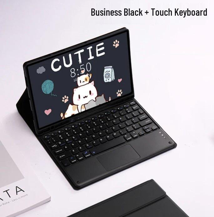 Bluetooth Touch Keyboard for Samsung Tab S9/S10/S7 FE Plus 12.4-inch & S6 Lite Protective Case