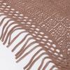 Fashionable Knitted Triangle Scarf Solid Color Tassel Korean Style For Unisex