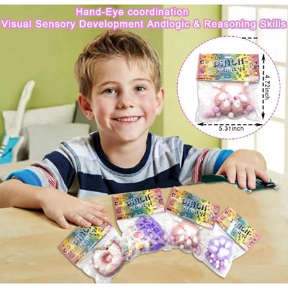 4pcs Taba Squishy Cat Paw Donut Squeeze Toys, Kawaii Mochi Sensory Toys, fufu Squishy for Cute Toys,Fidget Novelty Things,Suitable for Kids Teenage