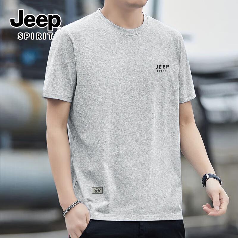 JEEP SPIRIT Herr Premium Bomull Kortärmad T-shirt