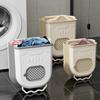Hands-Free Wall-Mounted Trash Bin Space Saving Foldable Storage Bin No-Bending Trash Can  Bathroom