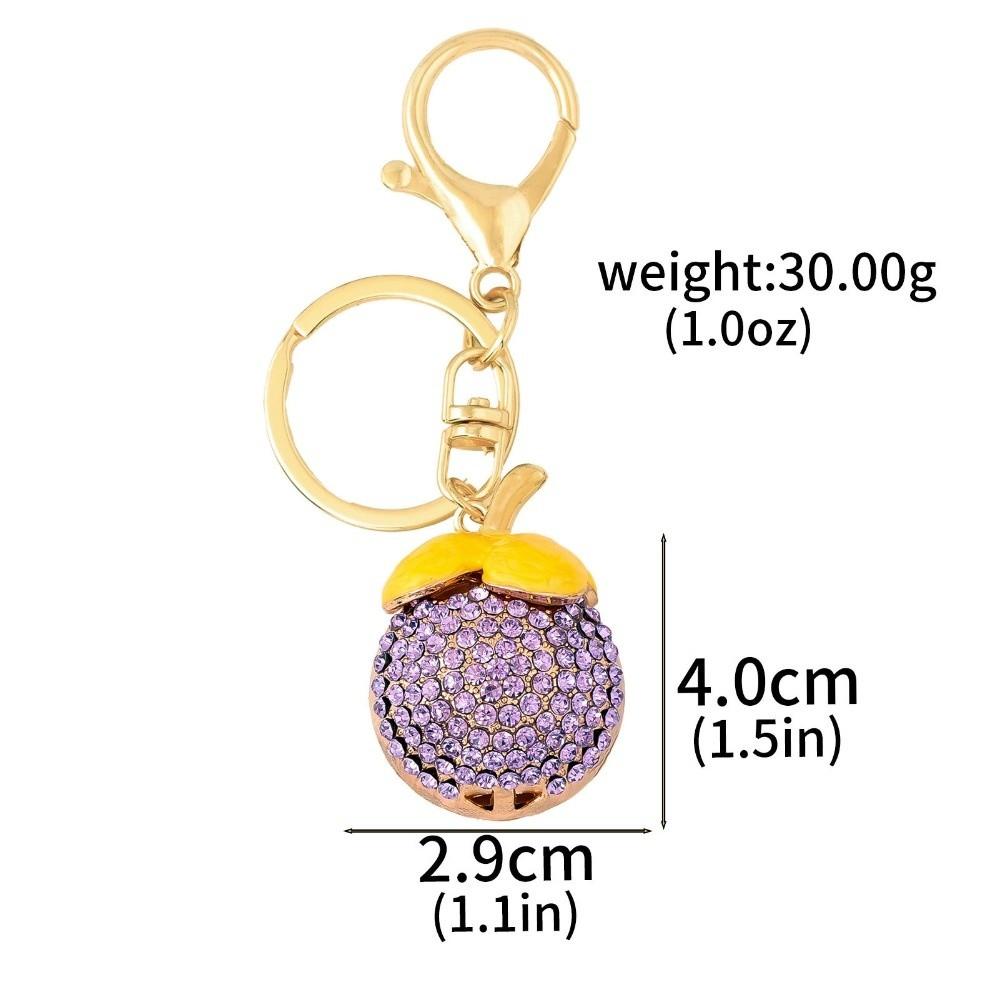 Cartoon Fruit Bag Pendant Keychain Heart Shape Bag Charms Simulation Fruit Keychain  Bag Decoration