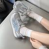 Retro vielseitige Sport-Joggingschuhe Damen 2025 Frühling neu Leder Mesh atmungsaktiv leicht lässige Dad-Schuhe