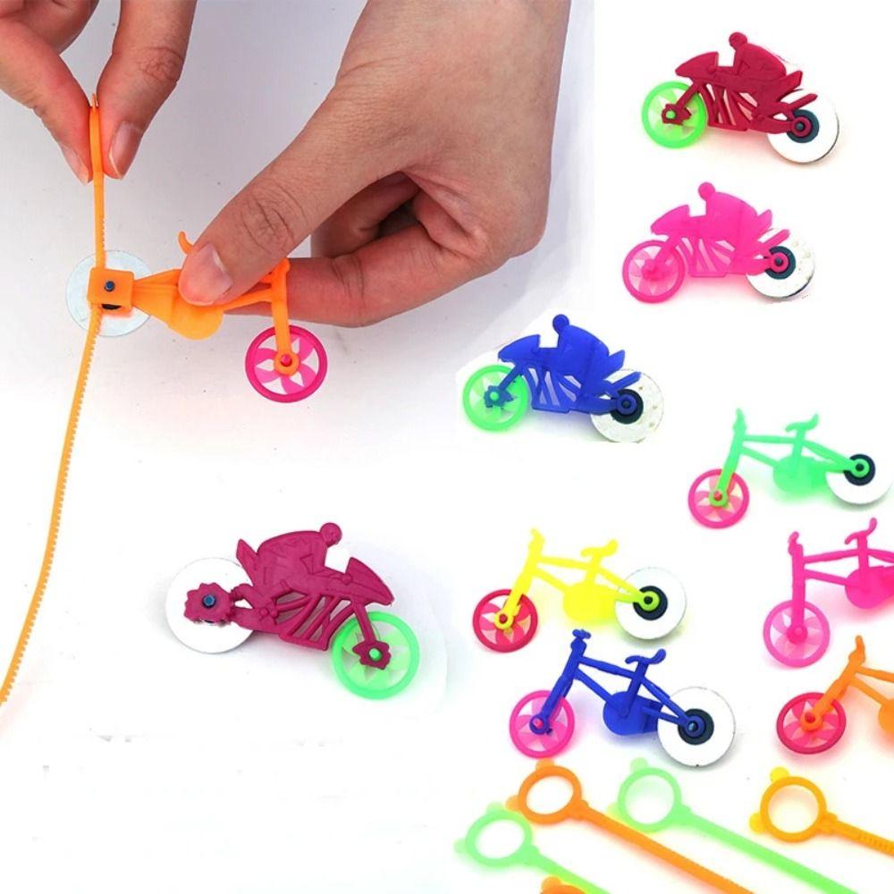 10pcs/set Pull Line Toy Mini Pull Line Bicycles Motorcycles Outdoor Games  Children Gift