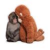 10 Sheets Funny Monkey Hugging Plush Toy Stickers Quirky Vinyl Decals for Laptops Water Bottles Luggage Skateboards Waterproof DIY Crafts