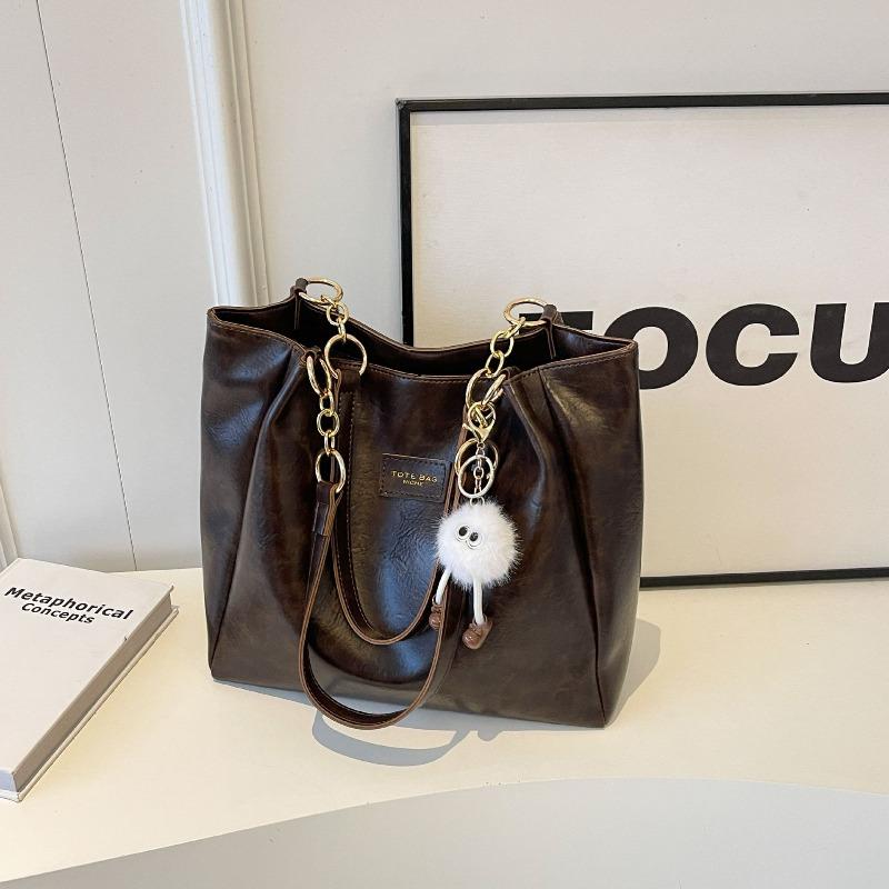 Модная большая сумка женская новая трендовая осенне-зимняя ретро commuter tote bag большая вместимость женская сумка через плечо