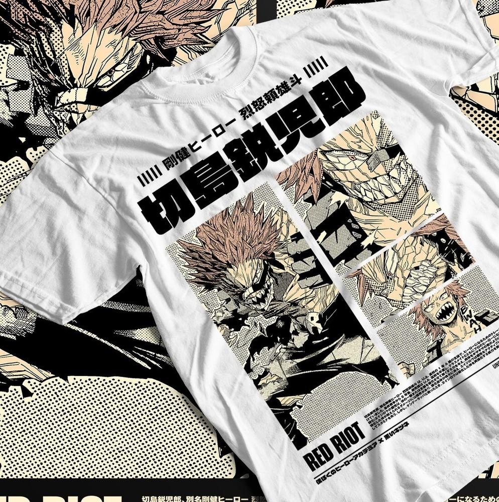 

Eijiro Kirishima T-shirt, Red Riot My Hero Academia Tee, Anime Gift Shirt, 4XL