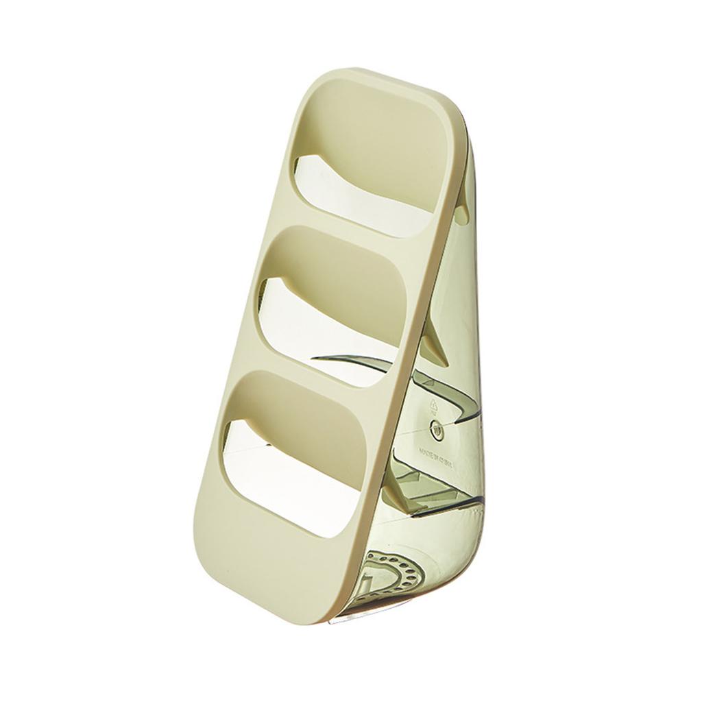 3-lagige Aufbewahrungsbox für Essstäbchen, Käfig, Geschirr, Abflussregal, Organizer, Gabel, Löffel, Trennbehälter, staubdichte Lagerung