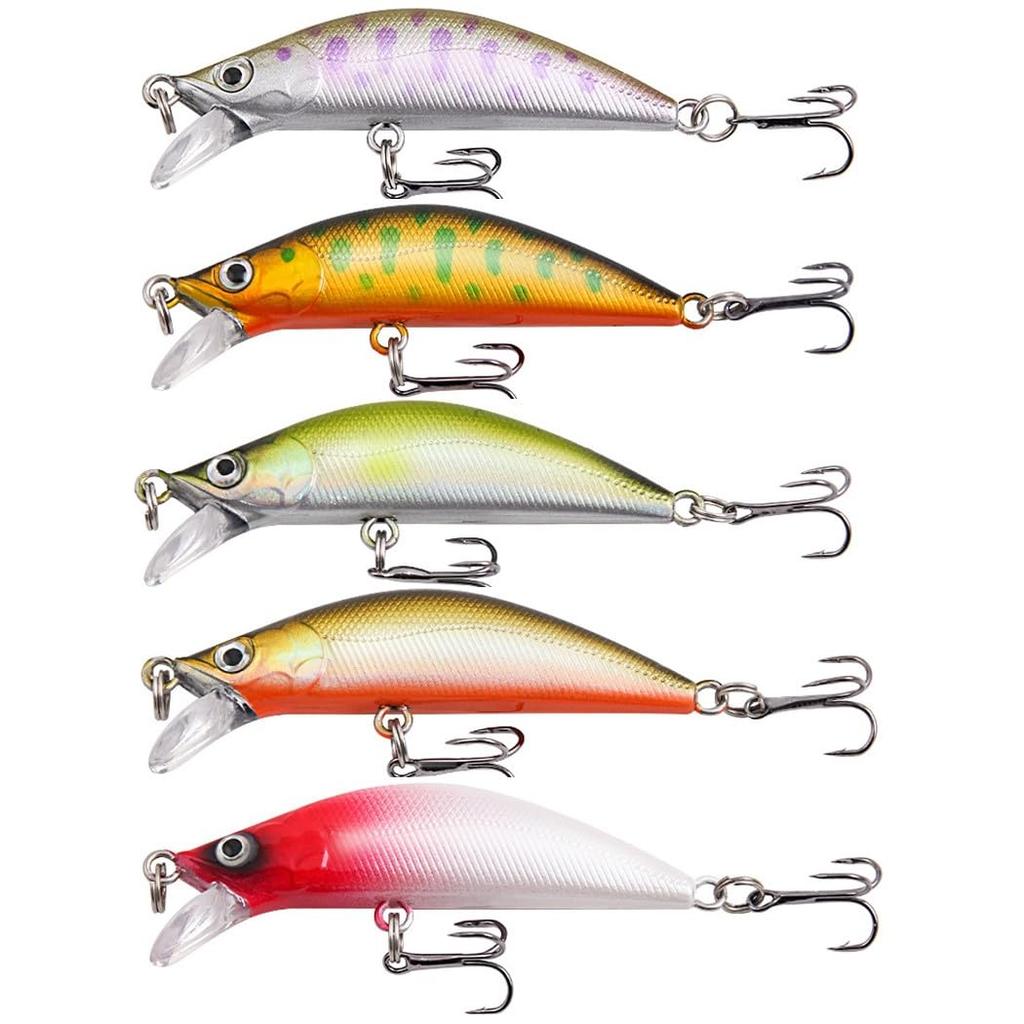 Night Army 5.2g Sinking Minnow 5.0cm 5 Colors Lure Set
