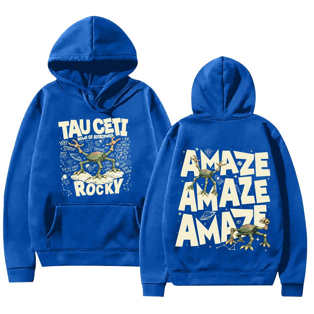 Project Hail Mary Hoodies Rocky Tau Ceti Home of Astrophage Cartoon Print Sweatshirts Sci Fi Lovers Gift High Street Tops Unisex Tops