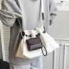 Retro drawstring shoulder bucket bag women's summer casual versatile large-capacity messenger bag tide