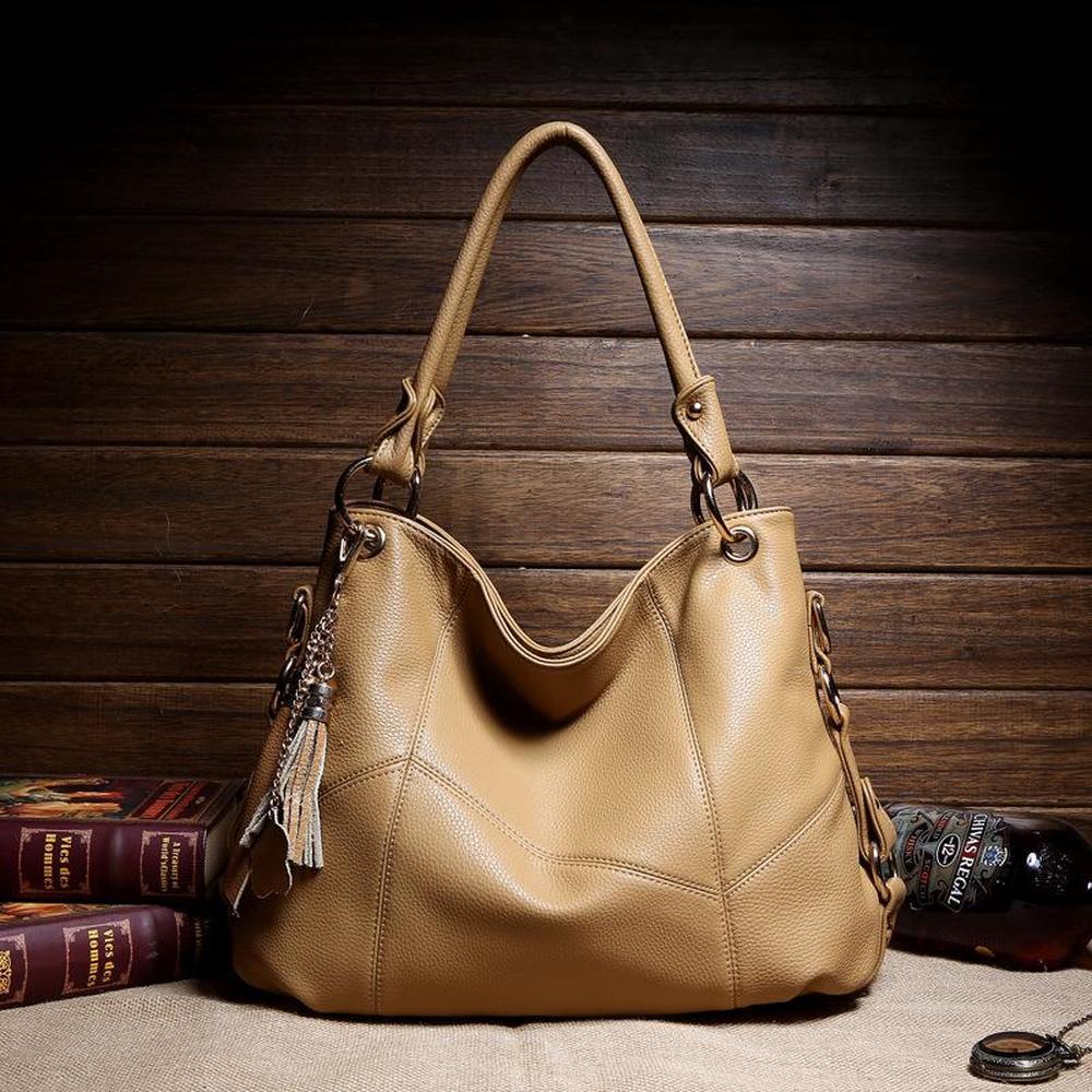 Damen Umhängetasche Tote Bag Mom Fashion Quastennaht