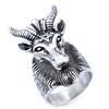 Festival Animal Series Ring Stainless Five-Pointed Star Ram Shape Men'S And Women'S Titanium Steel Retro Ring