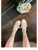 Cowhide Version Grape Mother Lace Splicing Casual Sports Shoes Pearl Belt Inner Heightening Platform Forrest Gump Shoes Women's Training Shoes