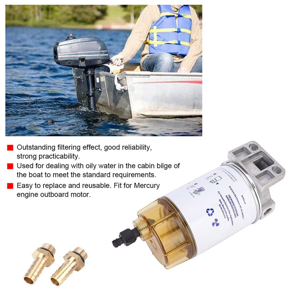 Oil Water Separator Fuel Filter Fit for Engine Outboard Motor