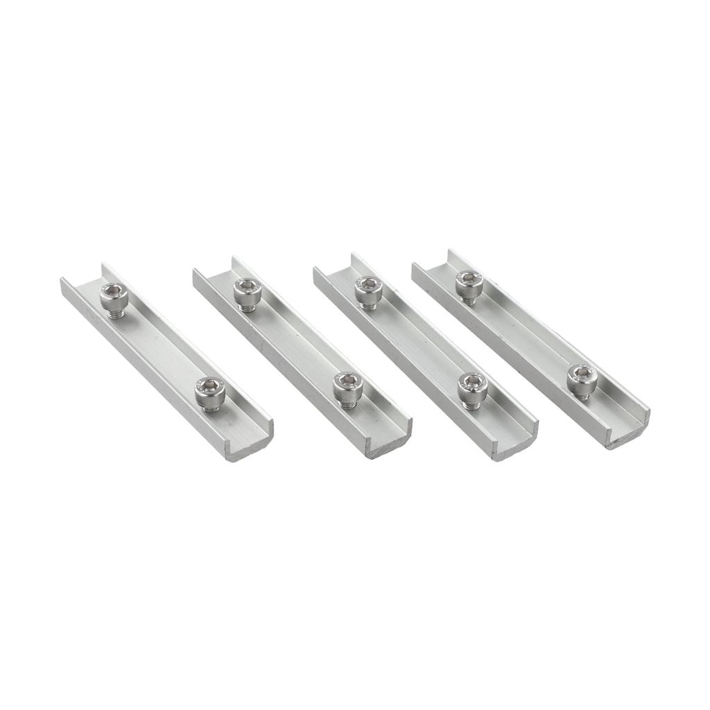 Commercial and Residential Solar System Rail Connector 4x Aluminum PV Rail Connector with Screws for 14cm Panels