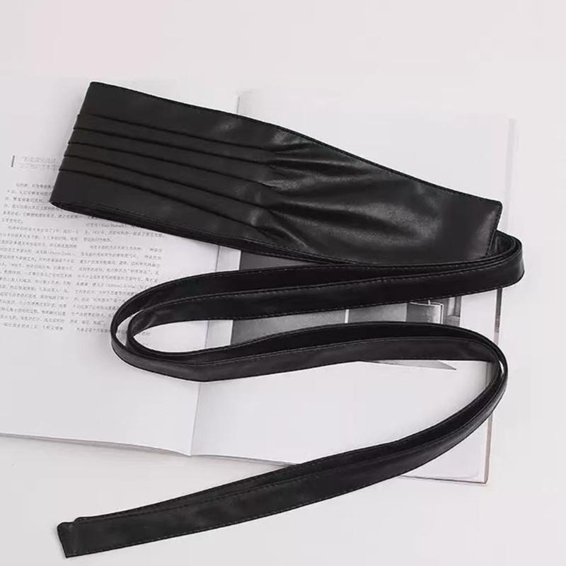 Stylish Wide PU Leathers Belt Adjustable Size for Perfect Fit Comfortable Wear Enhances Waistline