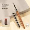 Premium Nail Art Gel Brush with Japanese Sandalwood Handle - Round & Flat Heads