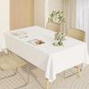 Oil-Resistant Table Cover Gray Rectangular Tablecloth Parties Weddings Elegant Design Indoor Use Outdoor Dining