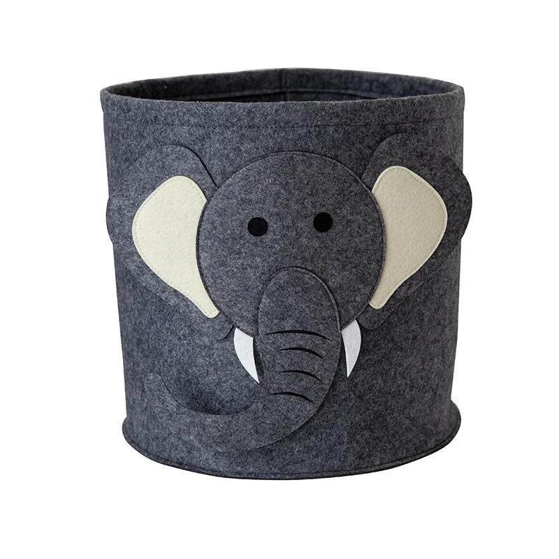 Large Capacity Baby Toy Storage Bucket Felt Storage Bag Large Laundry Hamper Kid Toys Storage Basket Clothes Organizer